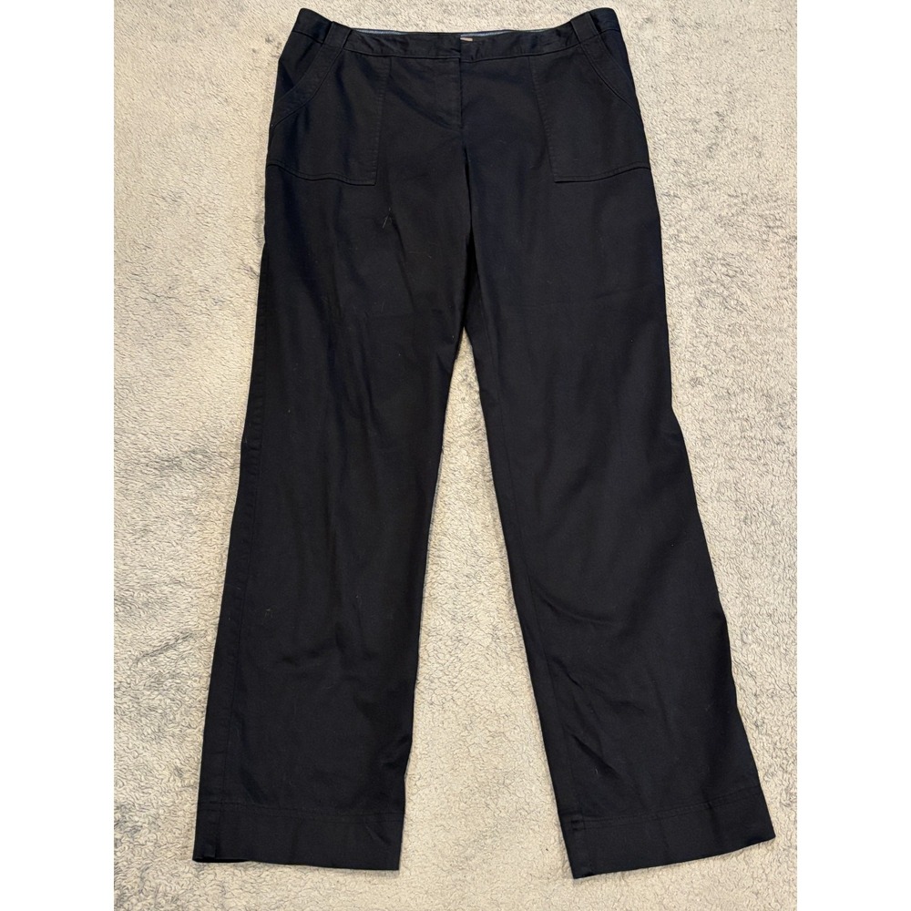 Tommy Bahama Pants Womens 12 Navy Blue Stretch Casual Minimalist Chino Slacks